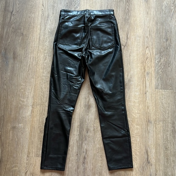 Abercrombie The Skinny Vegan Leather Pant - Black, Size 26 - Picture 4 of 5